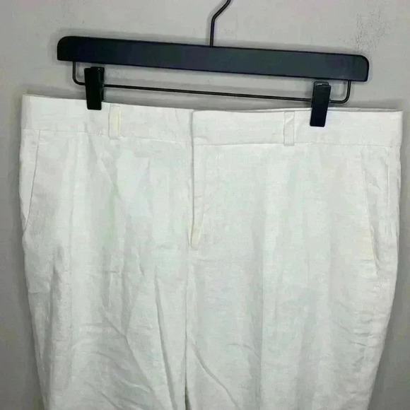 Banana Republic NWT New Avery Mid Rise Ankle Length Tailored Size 10 White - Picture 2 of 6